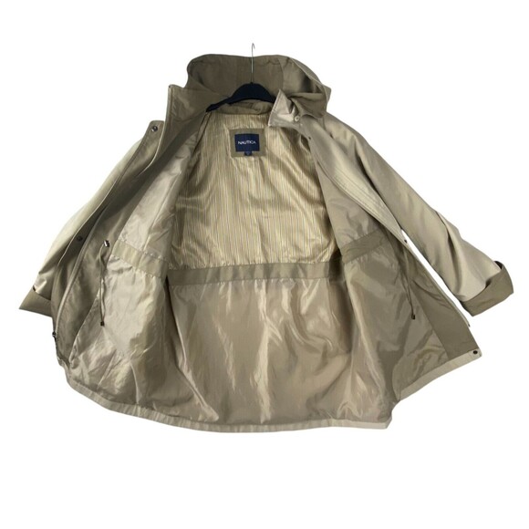 Nautica Women's Beige XL‎ Removable Hood Winter Coat Zip out Lining Windbreak - Picture 7 of 13